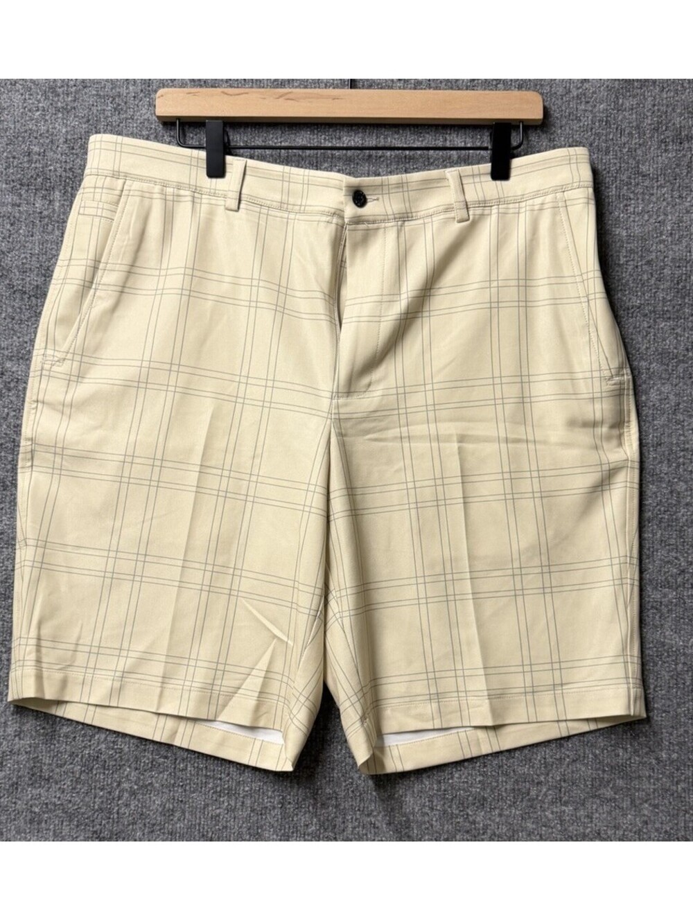 Dunning Golf Pants Men’s 36 Beige Plaid Stretch Performance NWT